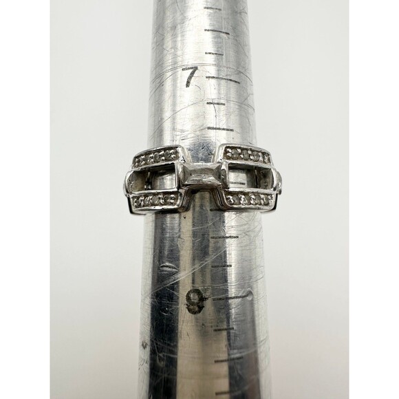 925 sterling silver cz eternity band Ring size 8 - Picture 5 of 5